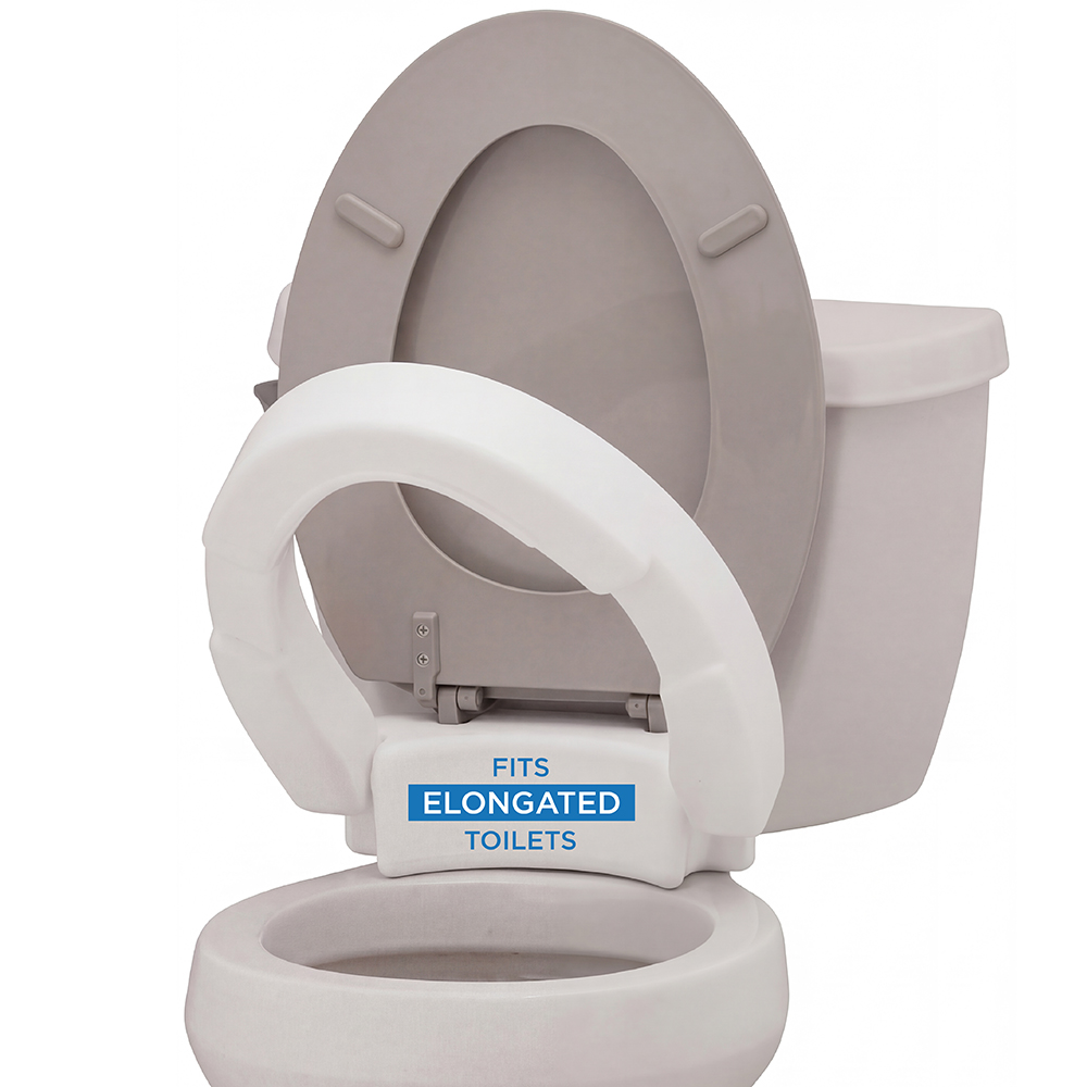 8346 Hinged elongated toilet riser 8346 Hinged elongated toilet riser