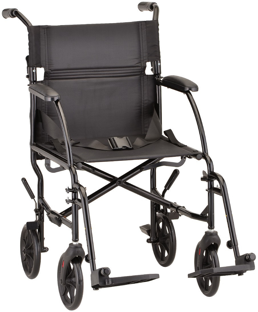 Black Nova transport wheelchair